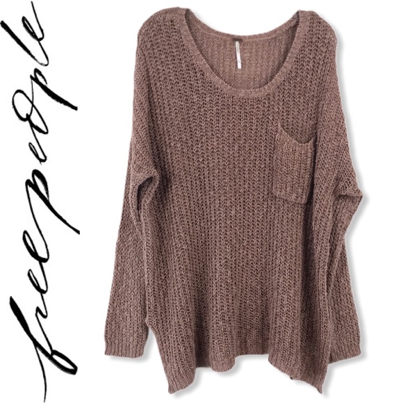Free People Sweaters - Free People oversized chunky open knit sweater M